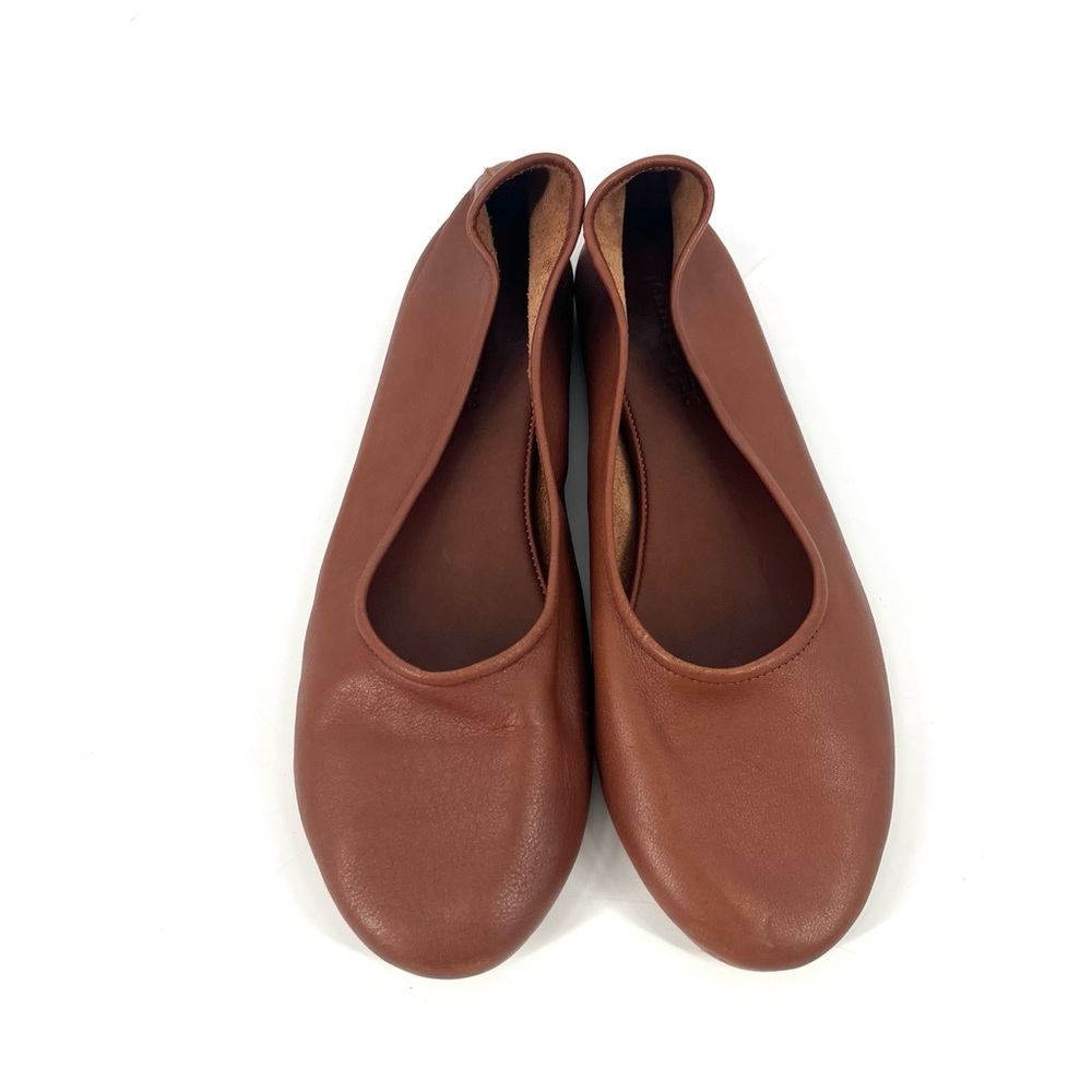 Jenni Kayne Charlotte Luxury Ballet Flat in Brown Soft Leather Size 41 - Picture 3 of 12